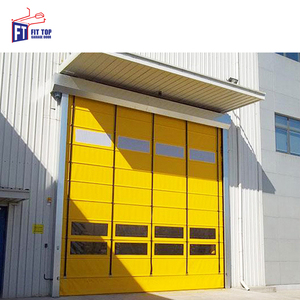 Electric Motorized Heavy Duty PVC Door with Strong Wind Resistance for Industrial Factory Warehouse Entry Stacking