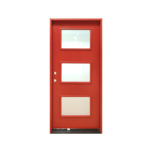 Wholesale Modern Exterior Composite Fiberglass Door with Waterproof Glass Windows and Impact Resistance