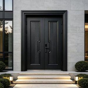 Big Size Villa Entrance Security Door Cast Aluminum Alloy Heavy Duty Anti-Theft Pivot Luxury Main Entry Gate Smart Modern Hotel
