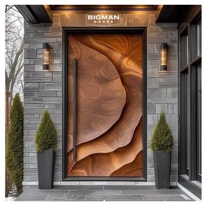 American Luxury Villa Solid Wood Black Walnut Front Door