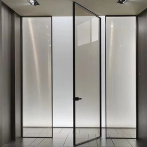 Steel Pivot Door Manufacturer Custom Steel Windows Doors Modern French Style Slim Frame Thermal Break Exterior Outdoor Fire