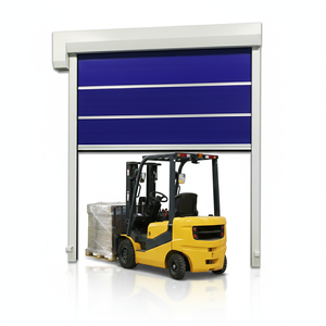 Wind Resistant High Speed Door with Reinforced Bars for External Warehouse Entrance