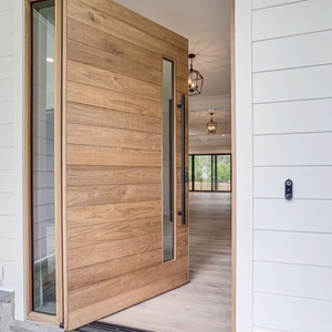 Ace Customized Direct Factory Price Wooden Frame Pivot Entrance Front Door