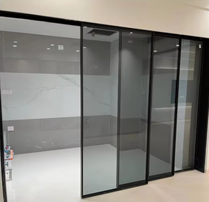 Modern Design Sliding Patio Door System Exterior Flush Aluminum Alloy Double Glazing