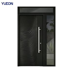 YUDON DOOR Cast Aluminum Armored Security Door Glass Thermal Break Exterior Door Minimalist Design for Villa Outdoor Use