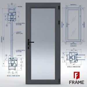 High Quality Aluminium Door Single Double Glass Indoor Single Casement Swing External Or Internal Doors