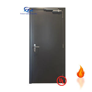 UL Standard Commercial Single Emergency Exit Metal Fire Rated Steel Fire Door For Home Hotel Apartment