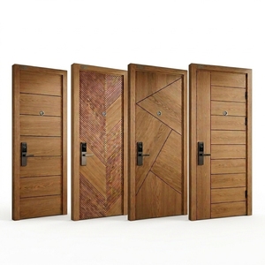 EN Certified Front Entry Luxury Hotel Room Door Fireproof Wooden Fire Rated Doors