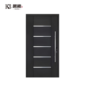 Modern Swing Opening Customized Size Front Entry Doors Aluminum Alloy Iron Exterior Security Doors Exterior Doors For House