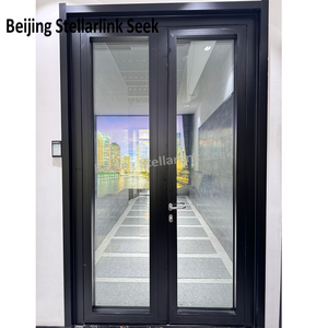 Extreme Cold Climate Weatherproof Triple Glazed Thermal Break Passive Aluminum Door for Nordic Scandinavian Home