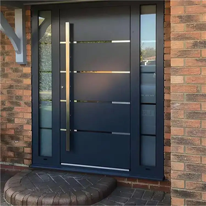 China Top Manufacturer Exterior Security Door Entrance Front Pivot Door Modern Entry Aluminum Pivot Door