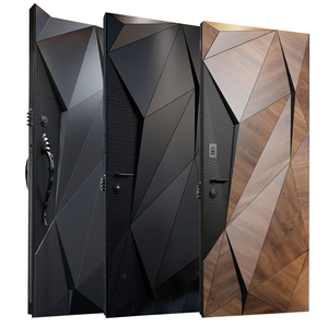 Custom Modern Carved Fire-Resistant & Bulletproof Security Door Advanced Anti-Theft Features Steel for Villas & Cars