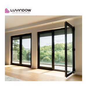 Premium Double Glass Entry Doors Coastal Home Exteriors Swing Style Aluminum Alloy Hurricane-Resistant