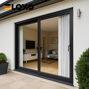 Modern Aluminum Alloy Glass Patio Sliding Door With Waterproof Insulation
