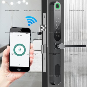 Broken Bridge Aluminum Fingerprint Smart Lock for Door Waterproof Tuya Password Model F9SE